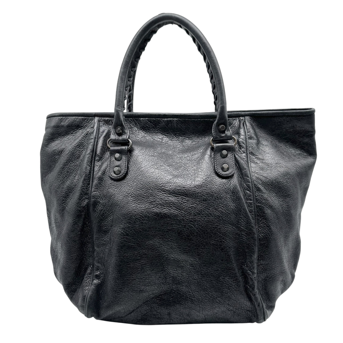 Balenciaga Black Leather City Tote Bag