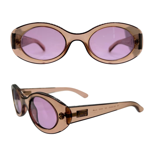 Gucci 2430 90's Purple & Brown Oval Sunglasses