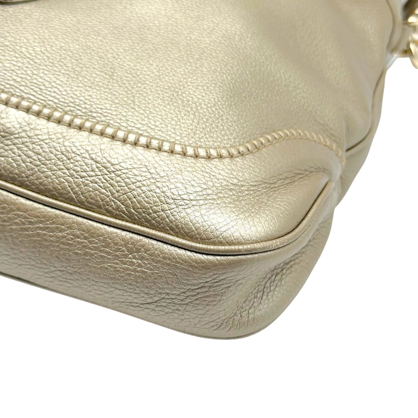 Gucci Metallic Champagne New Jackie 2-Way Hobo Bag
