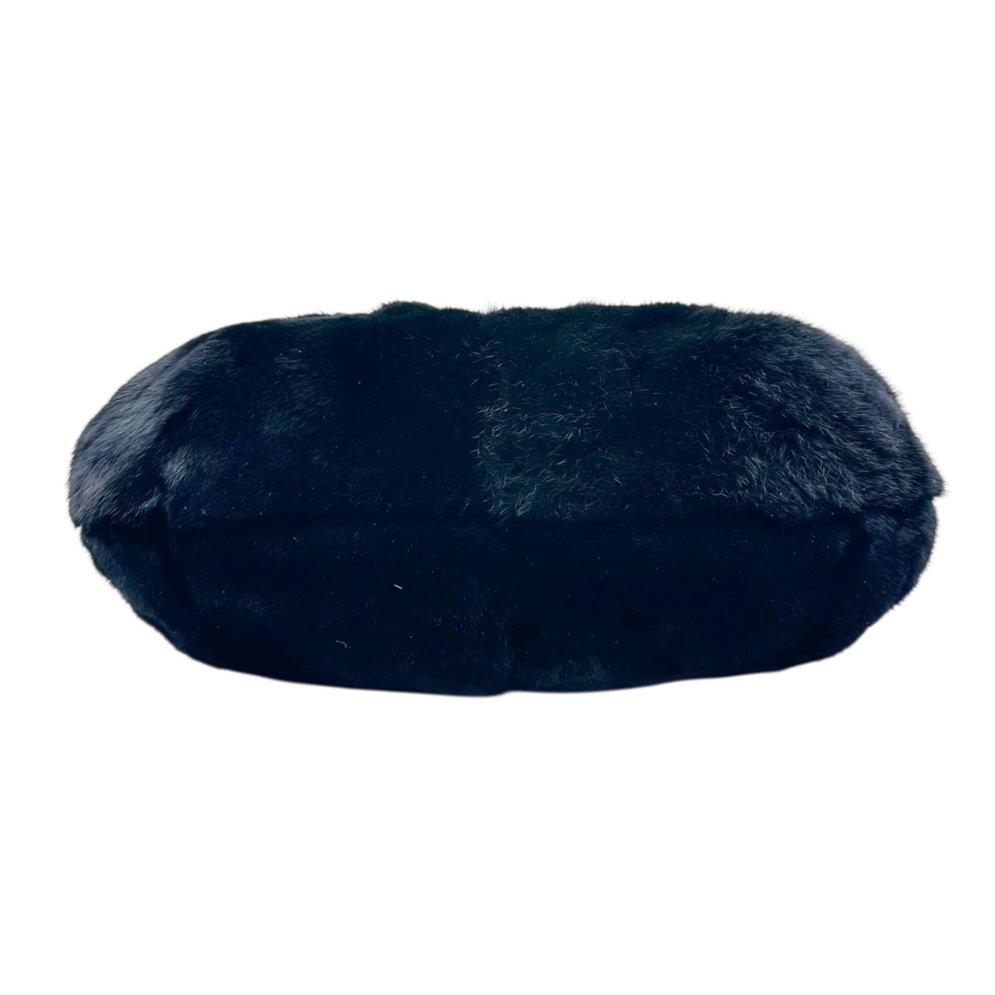 Courreges Black Rabbit Fur Shoulder Bag