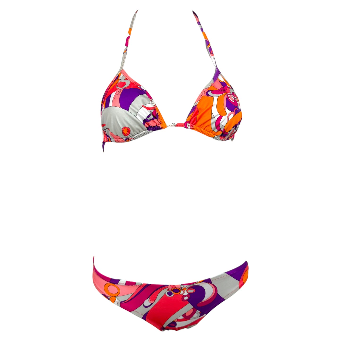 Emilio Pucci Pink & Orange Printed Bikini Set NEW