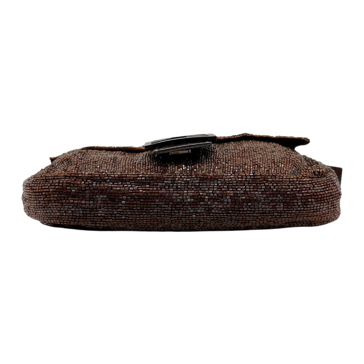 Fendi Brown Beaded Baguette Bag