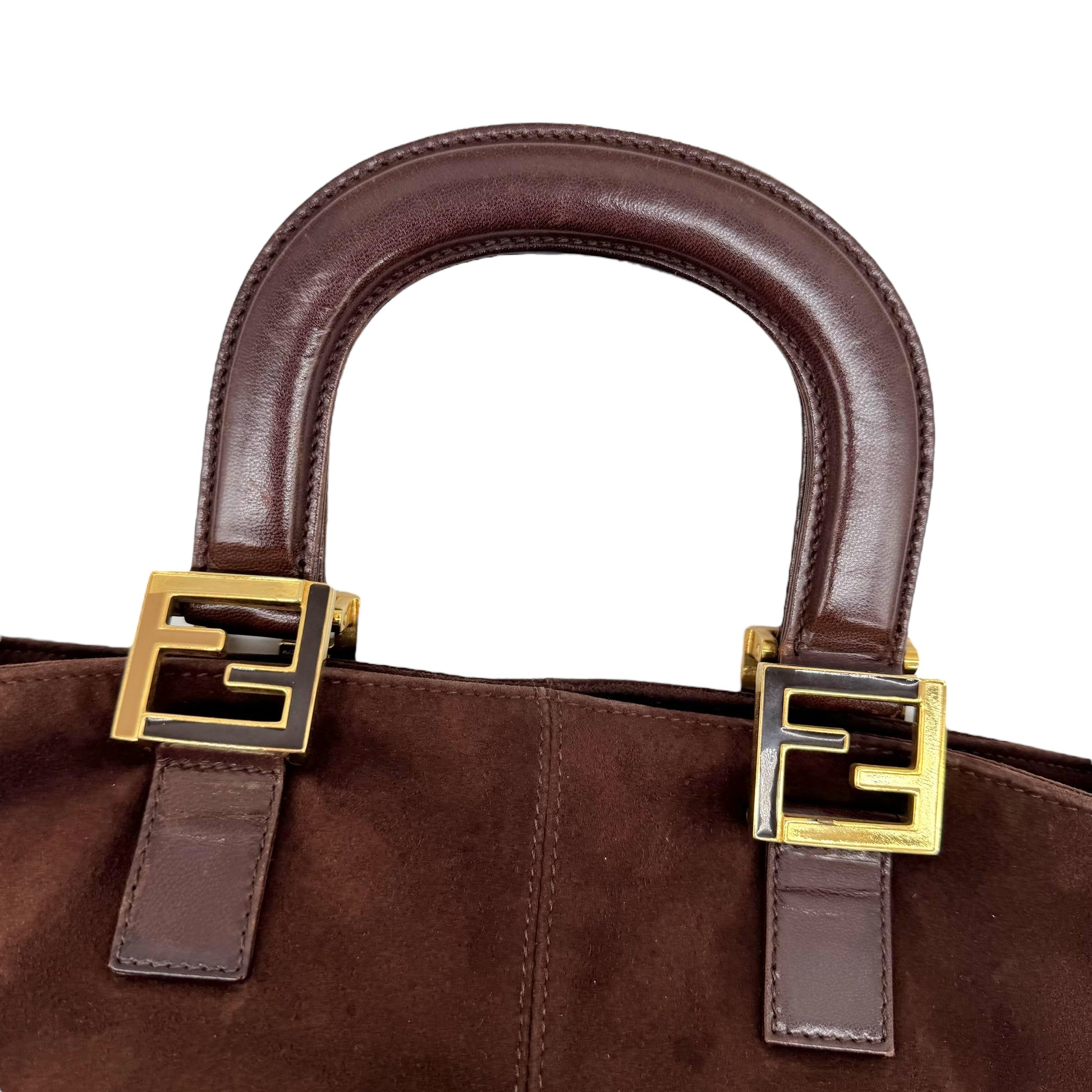 Fendi Brown Suede Mini Tote Bag - Outfit Repeater