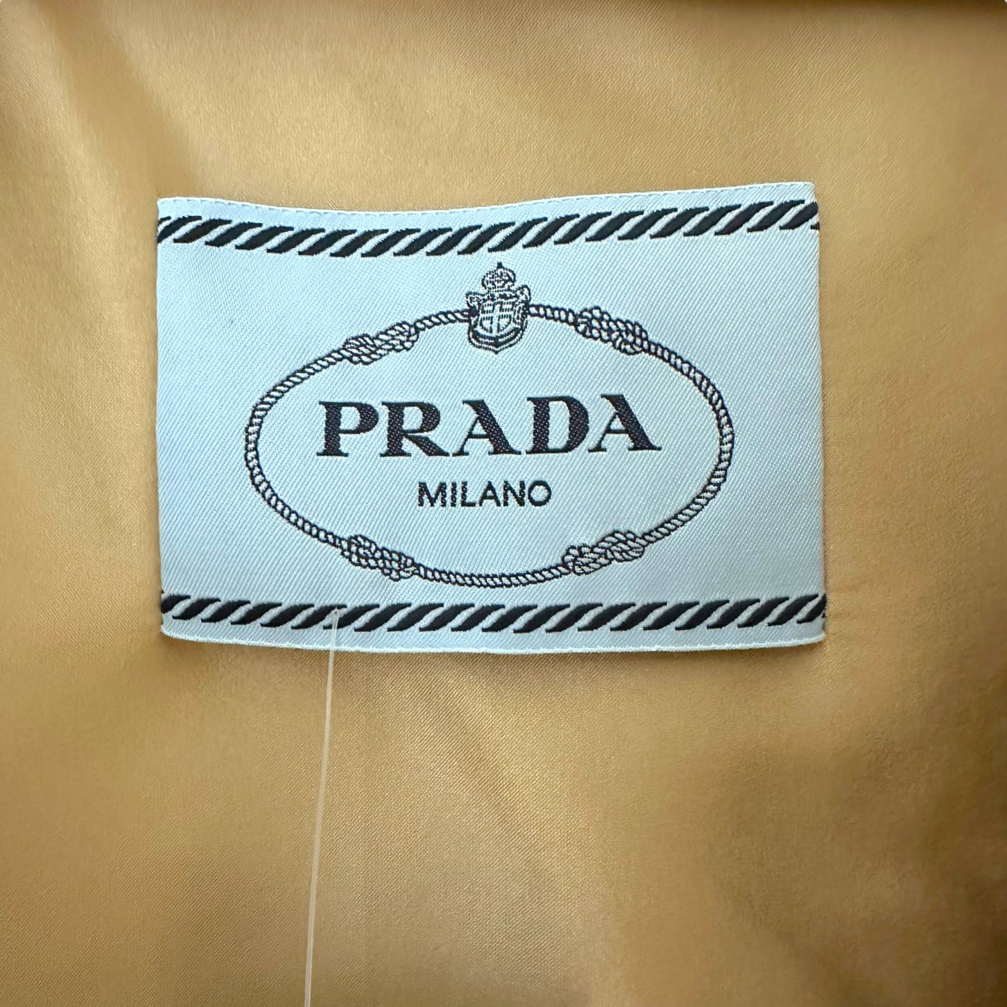 Prada 2011 Beige Button Up Backside Trench Coat