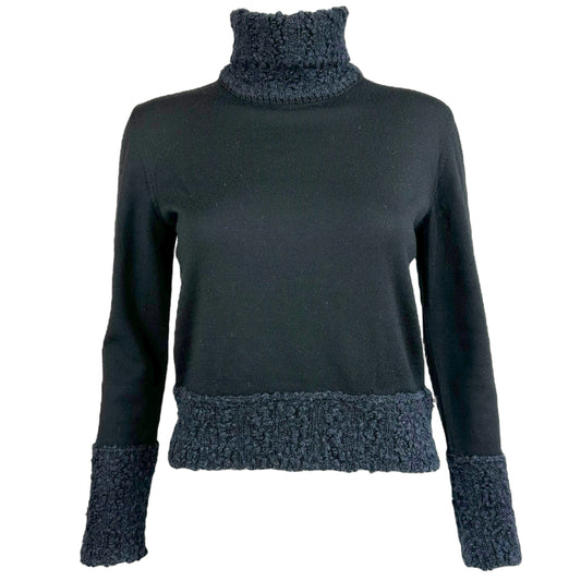 Christian Dior F/W 2001 Black Knit Turtleneck Sweater