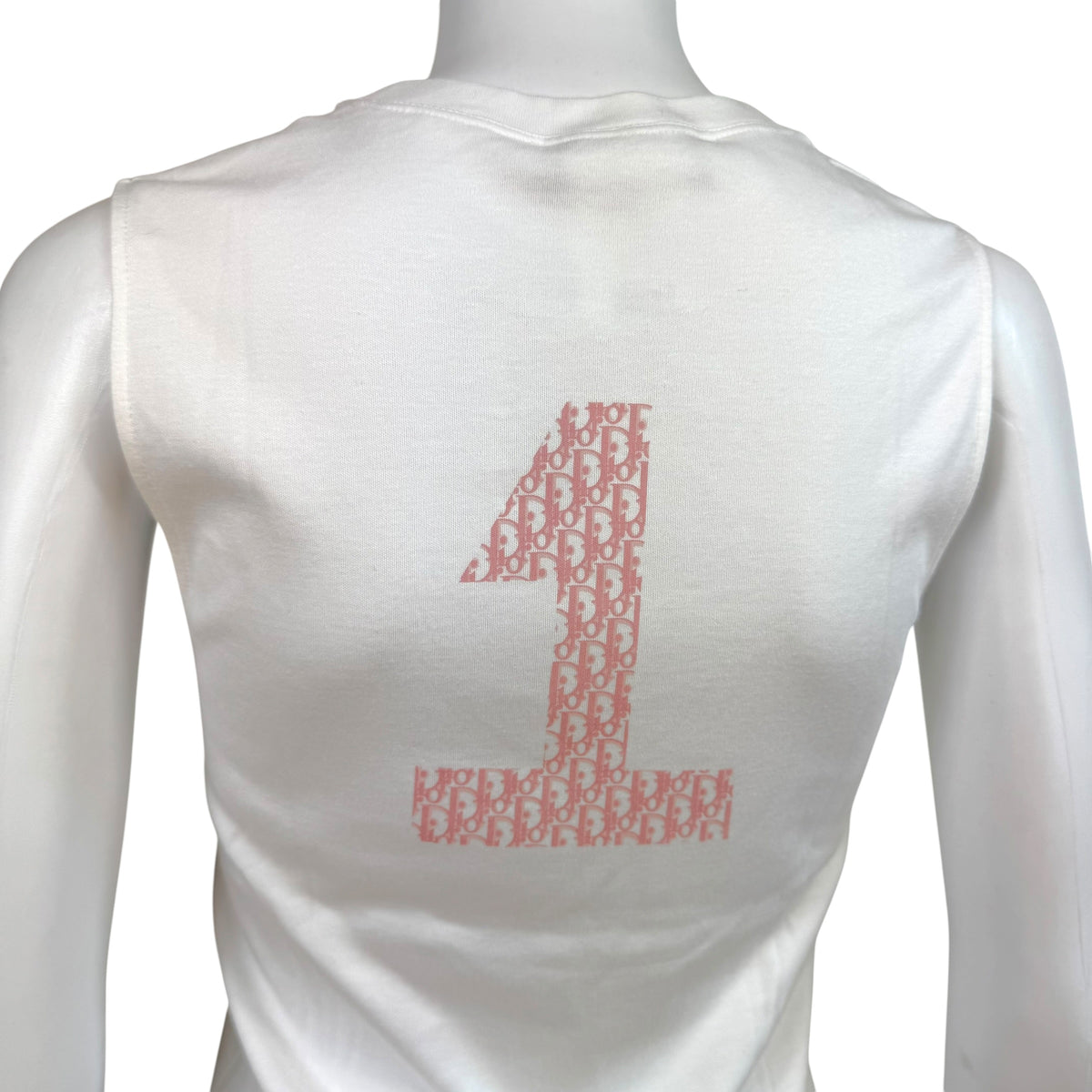 Christian Dior Pink White Trotter Monogram Tank Top