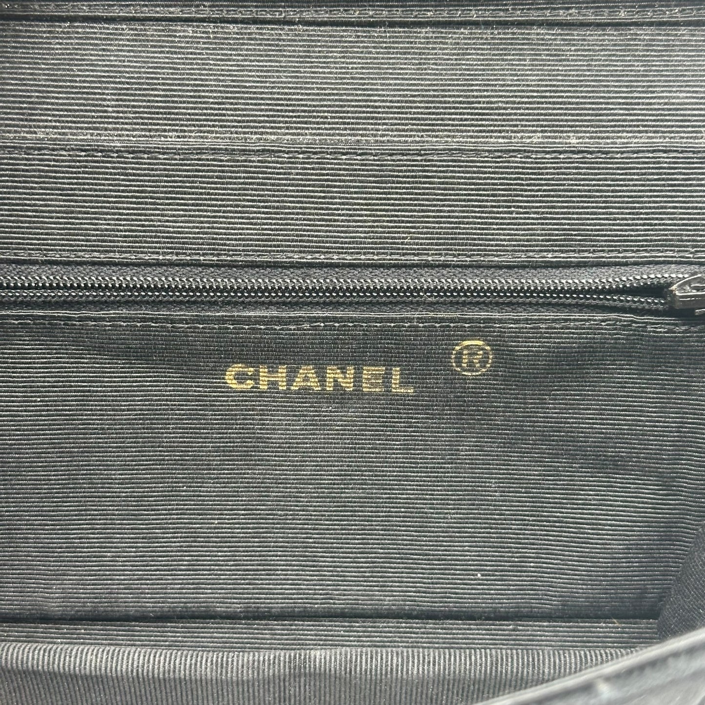 Chanel Black & Gold Velvet Snap Flap Shoulder Bag 80's-90's