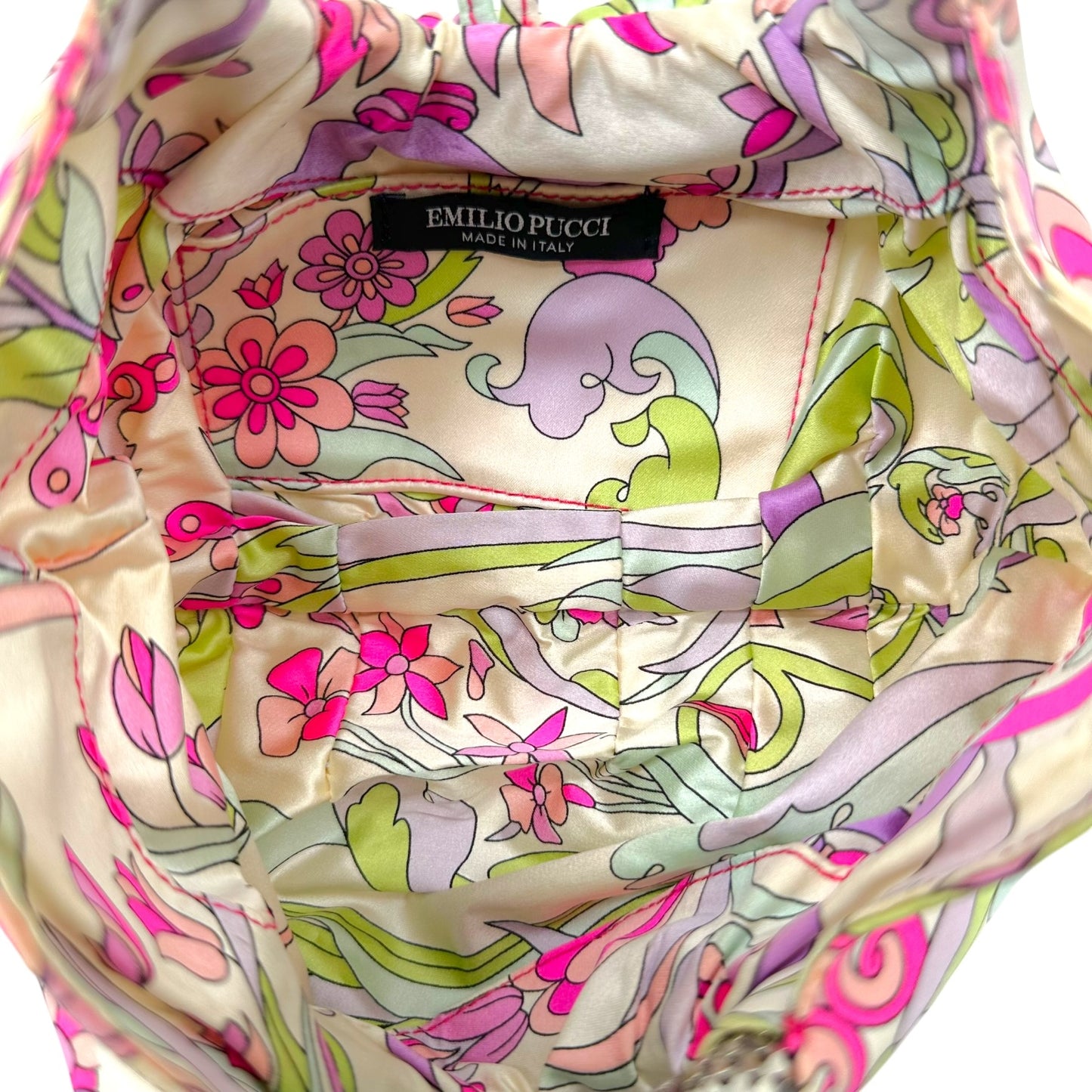 Emilio Pucci Floral Print Silk Mini Bag