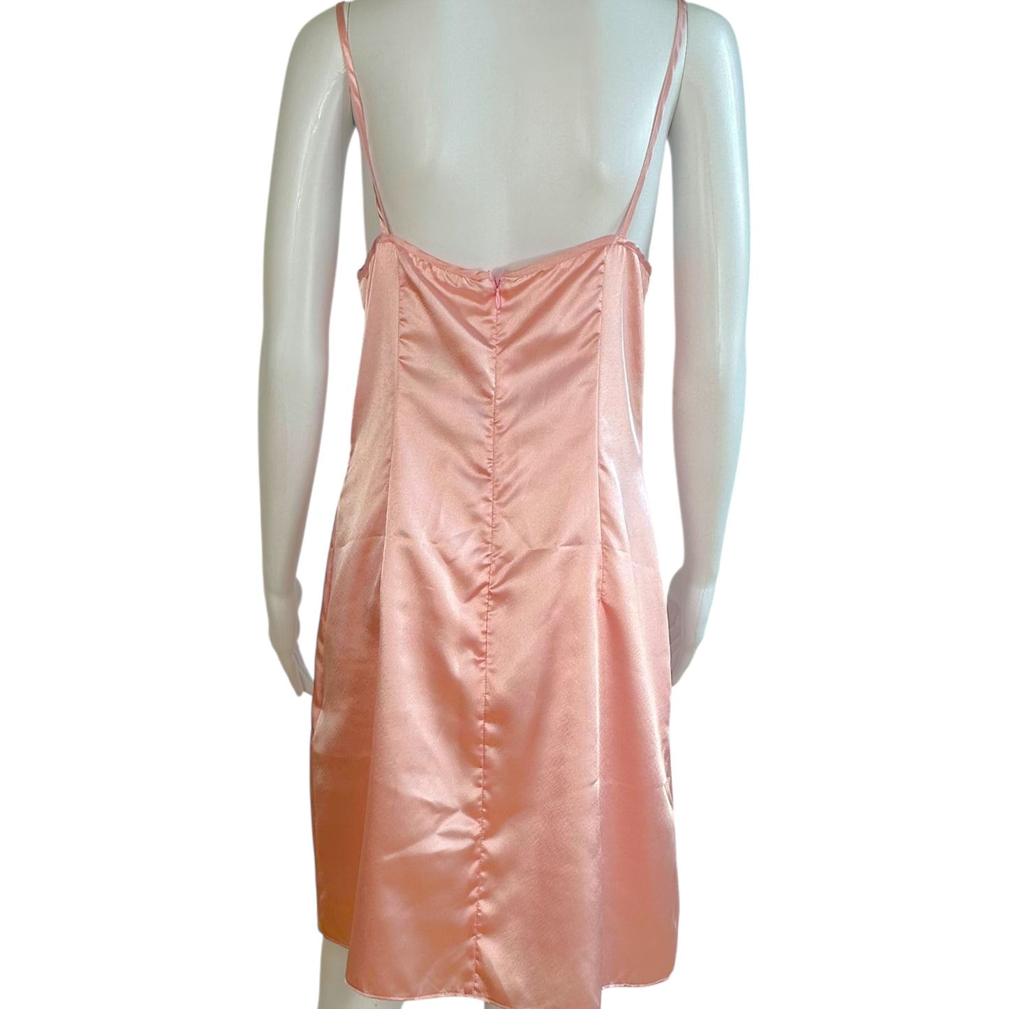Galliano Pink Silk Slip Midi Dress