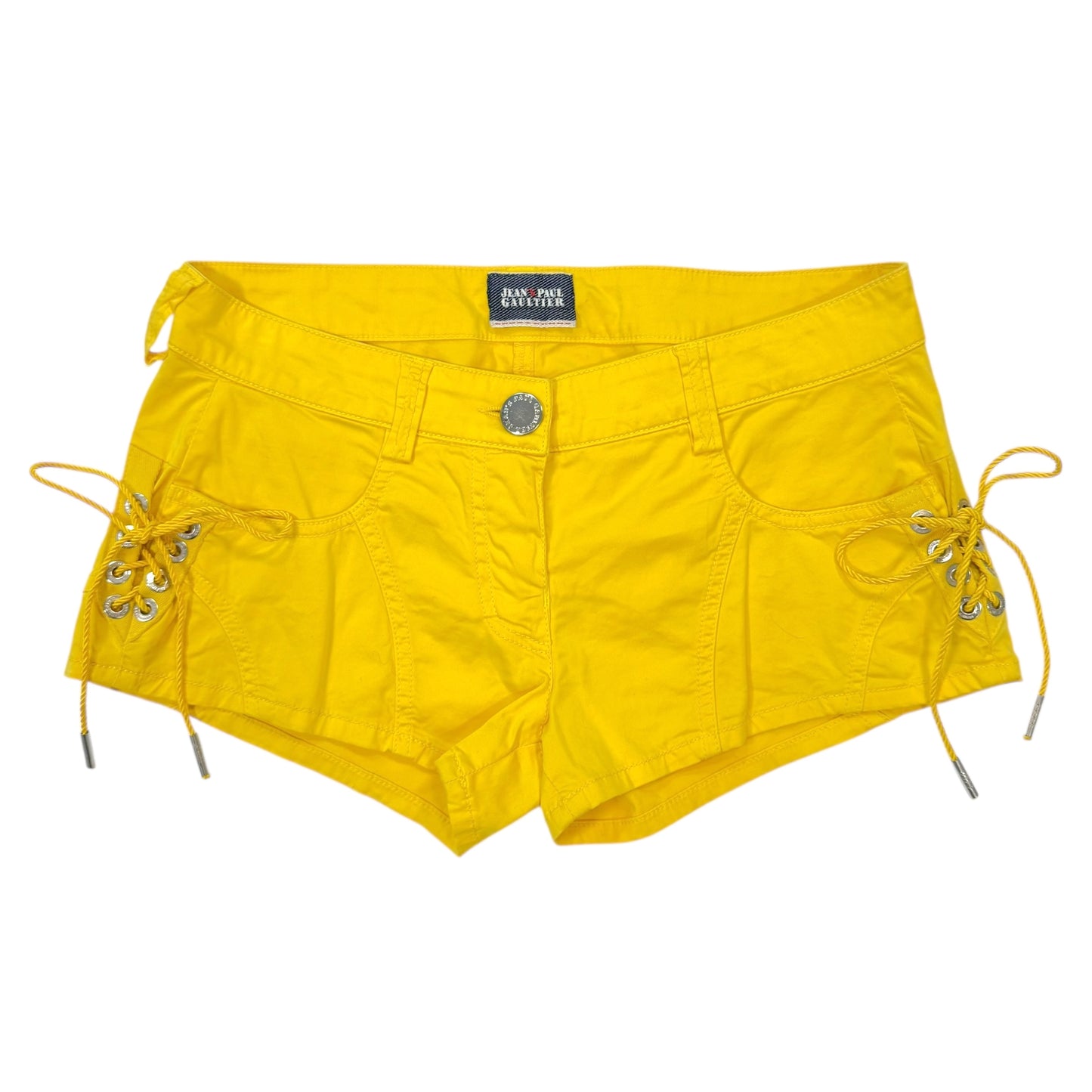 Jean's Paul Gaultier Yellow Lace Up Shorts - Outfit Repeater