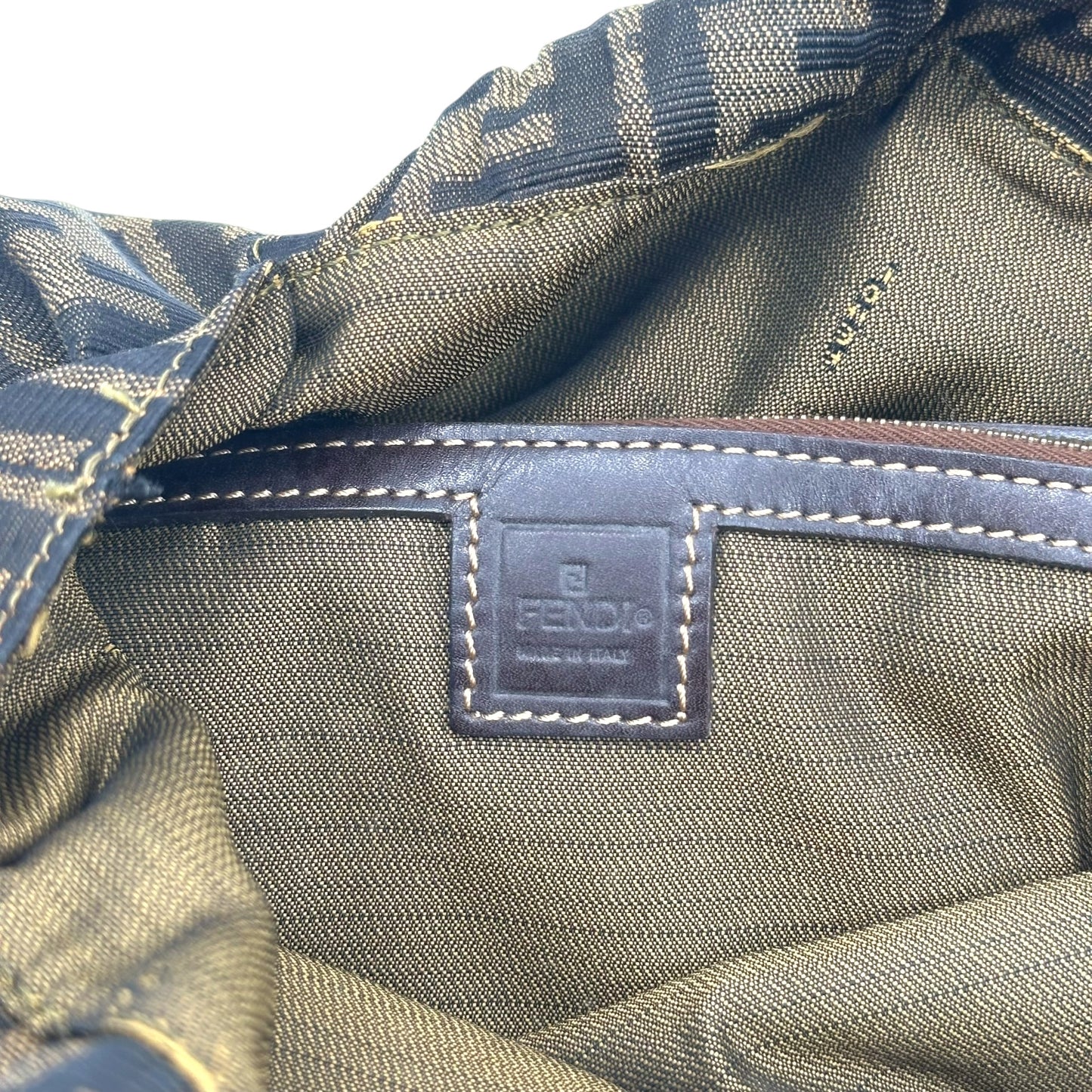 Fendi Zucca Monogram Ring Handle Clutch Bag - Outfit Repeater