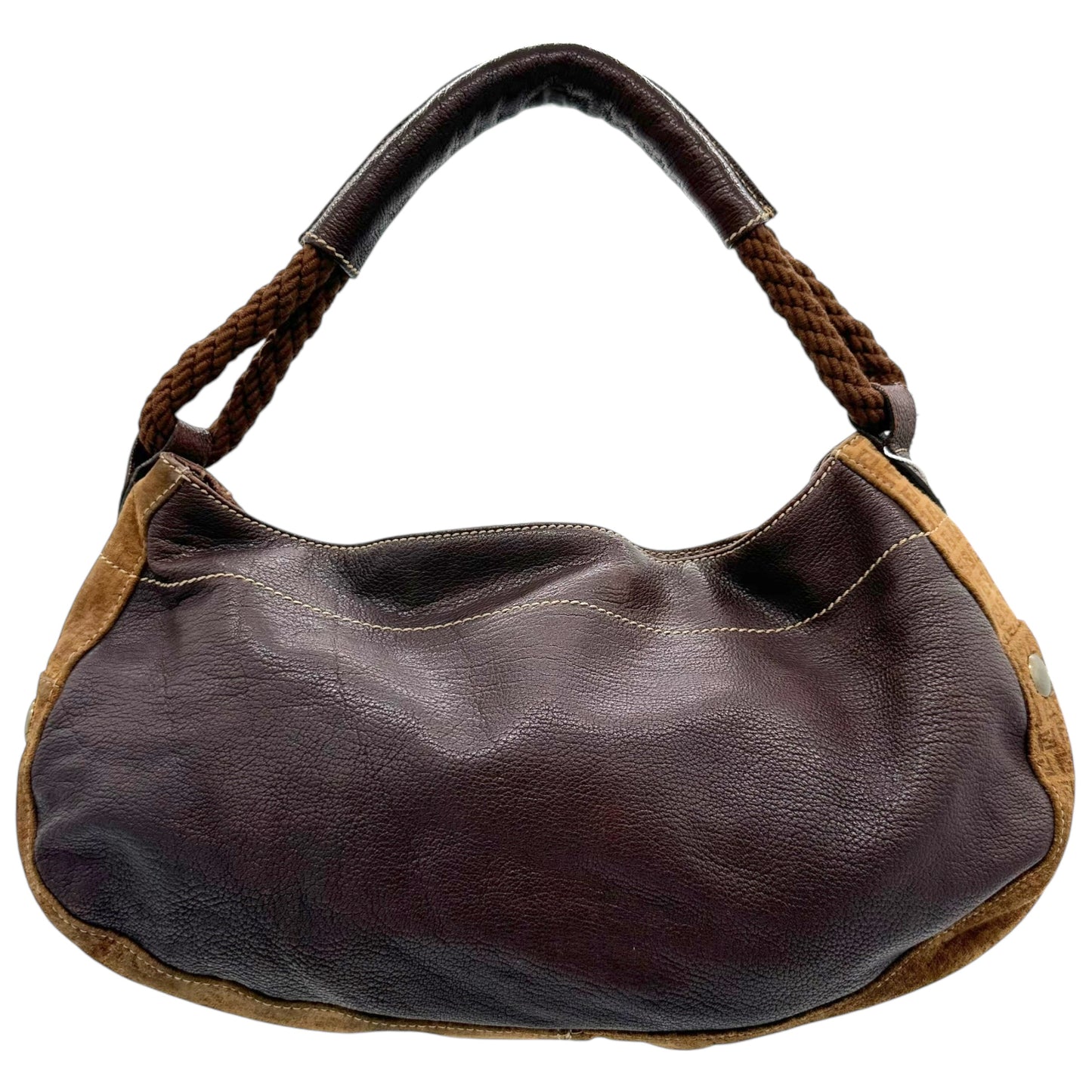 Fendi Brown Leather & Suede Shoulder Bag - Outfit Repeater