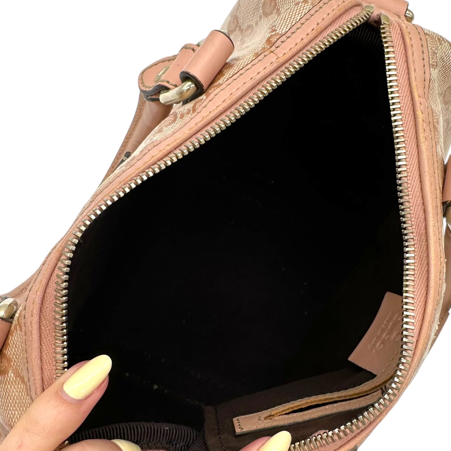 Gucci Pink Monogram Shima Mini Boston Bag - Outfit Repeater