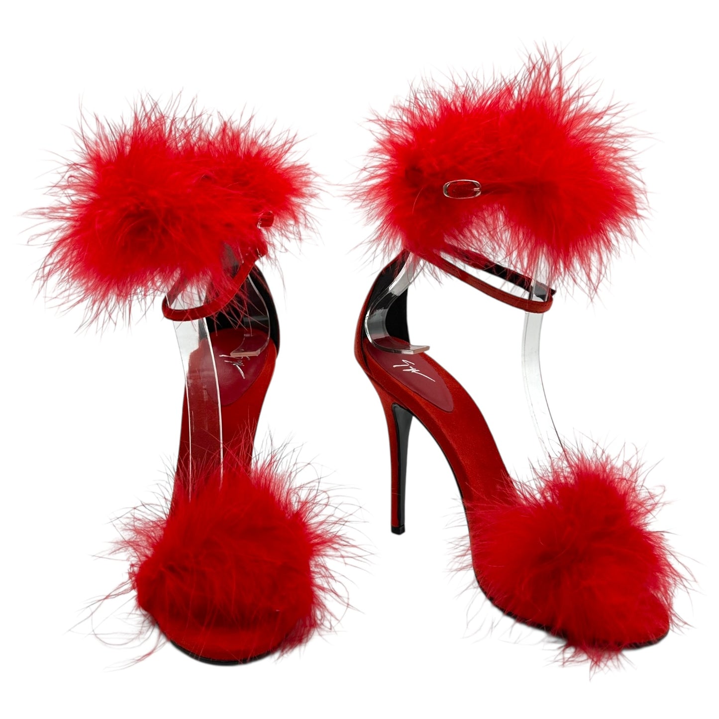 Giuseppe Zanotti Red Feather Heels