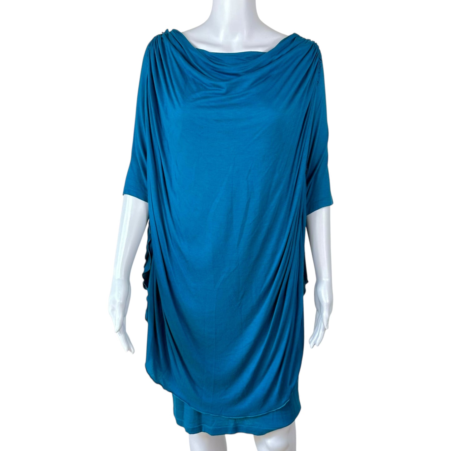 Jean Paul Gaultier Turquoise Blue Batwing Mini Dress