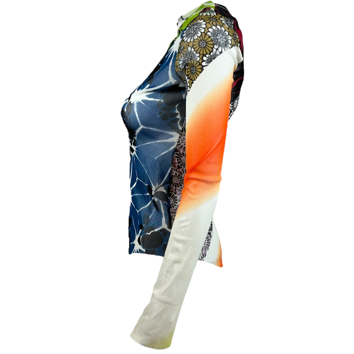Jean Paul Gaultier Multicolor Floral Mesh Longsleeve Top - Outfit Repeater