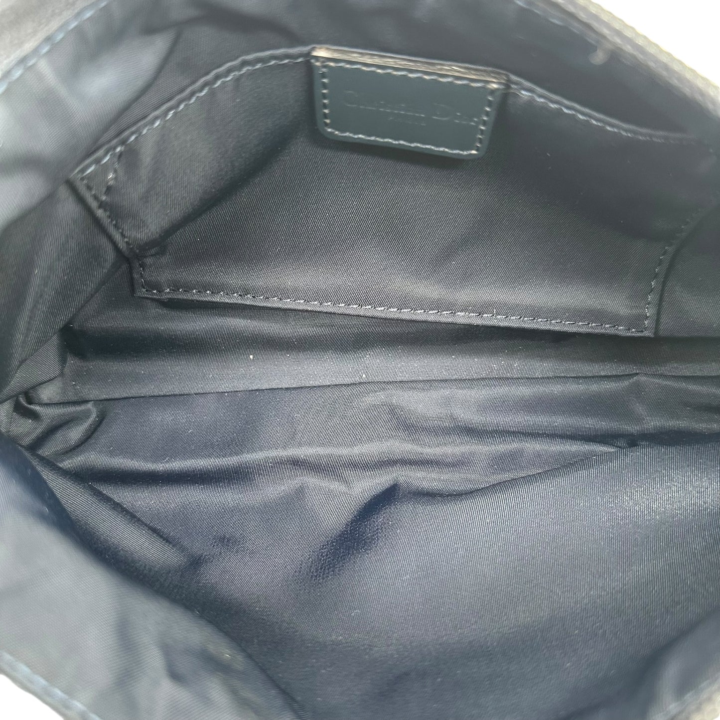 Christian Dior Navy Blue Monogram Trotter Shoulder Pochette Bag