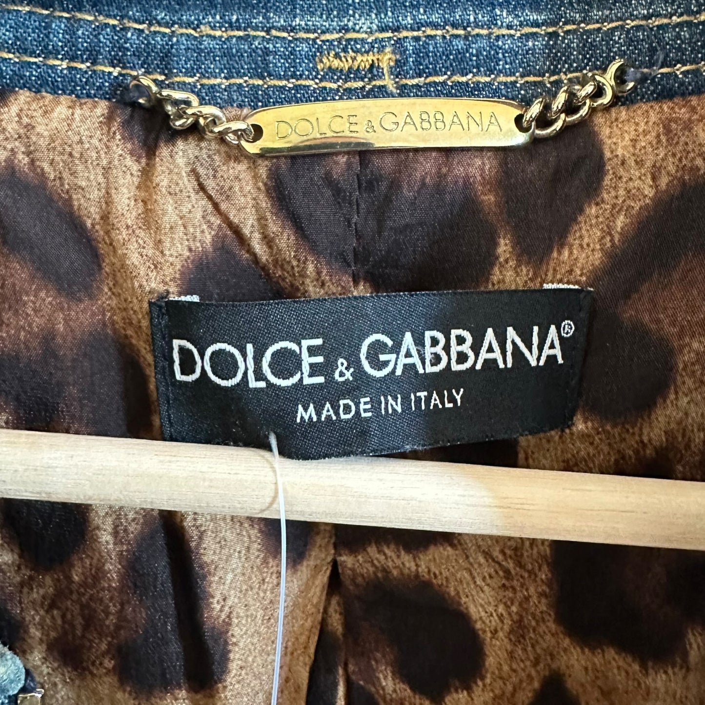 Dolce & Gabbana Cropped Denim Bomber Jacket