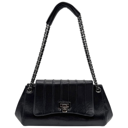 Chanel Black Lambskin Quilted Leather Accordion Shoulder Bag 2002-03 - Outfit Repeater