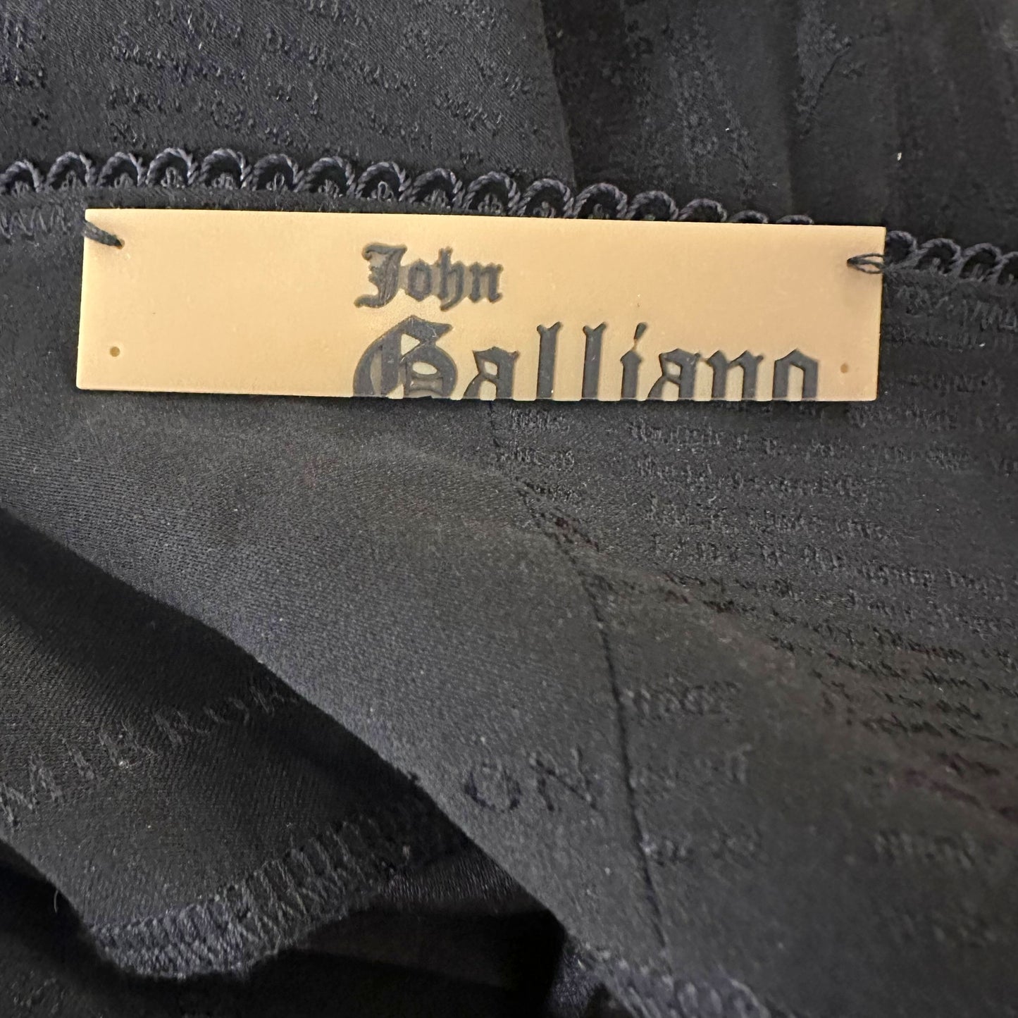 John Galliano S/S 2006 Silk Gazette Print Black Cami