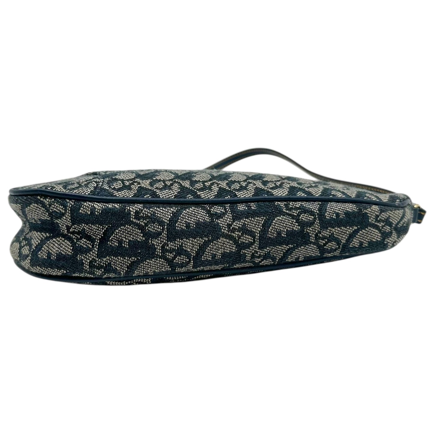 Christian Dior Navy Blue Trotter Monogram Mini Saddle Bag