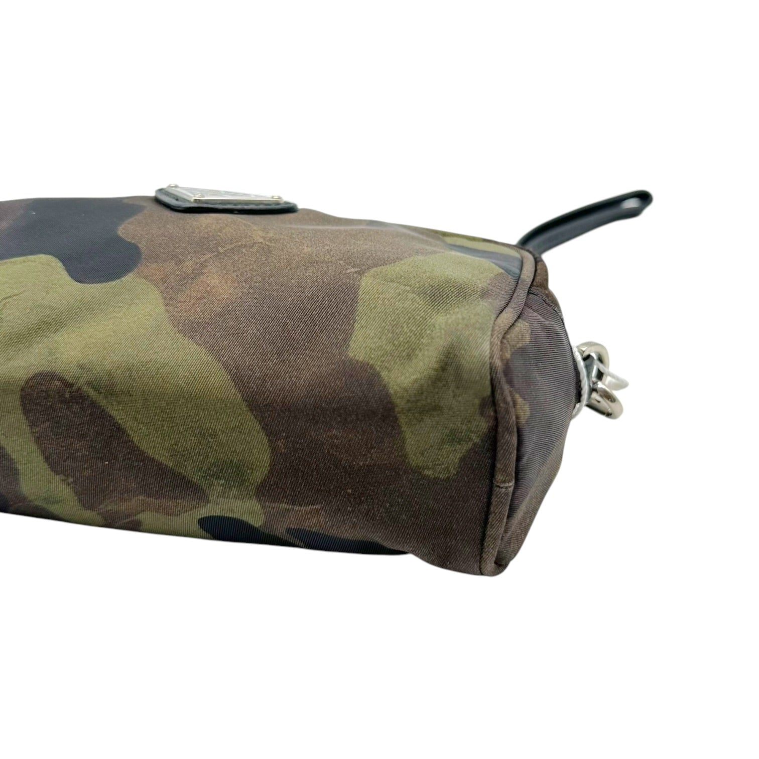 Prada Green Camouflage Print Cosmetic Pouch