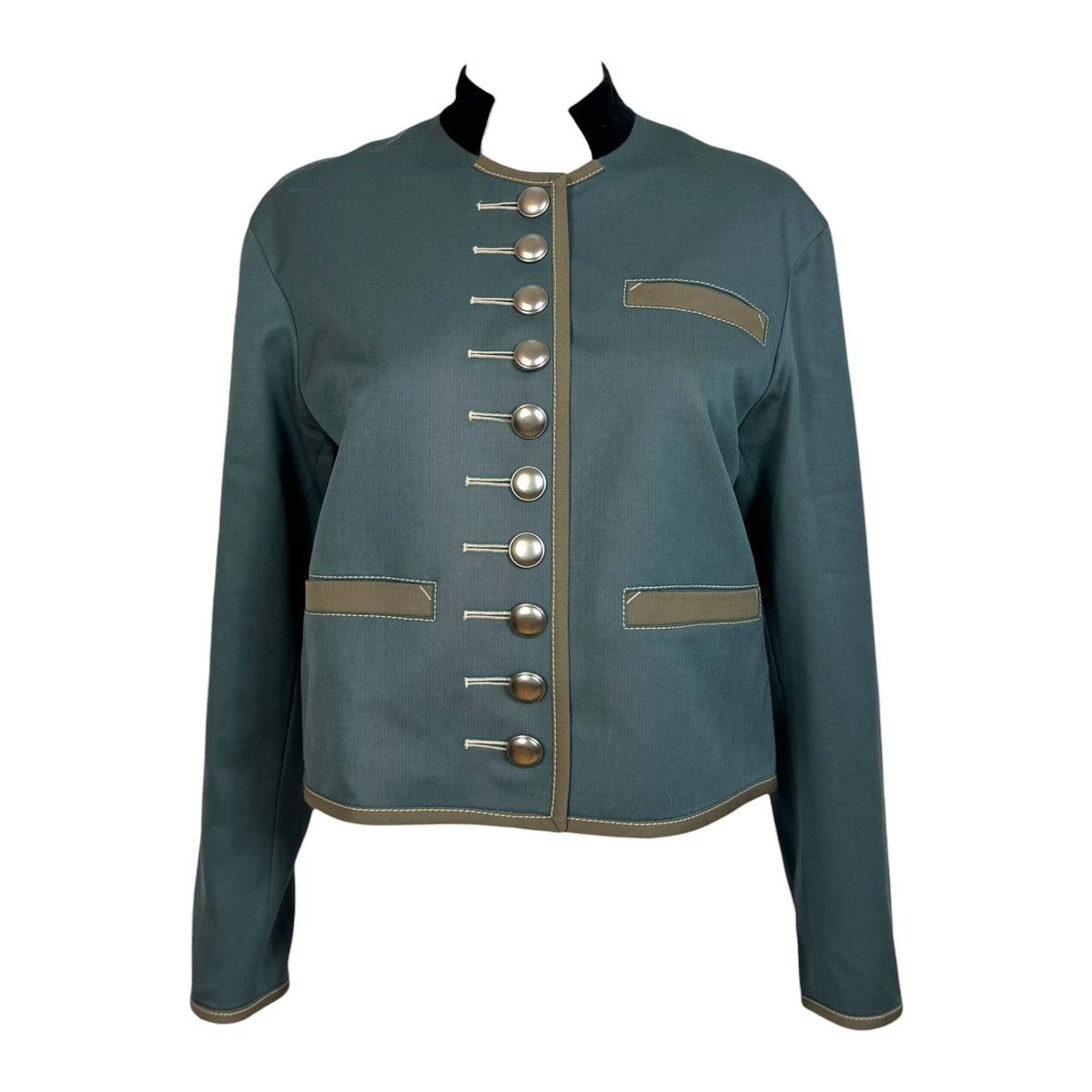 Jean Paul Gaultier Teal Wool Napoloeon Jacket
