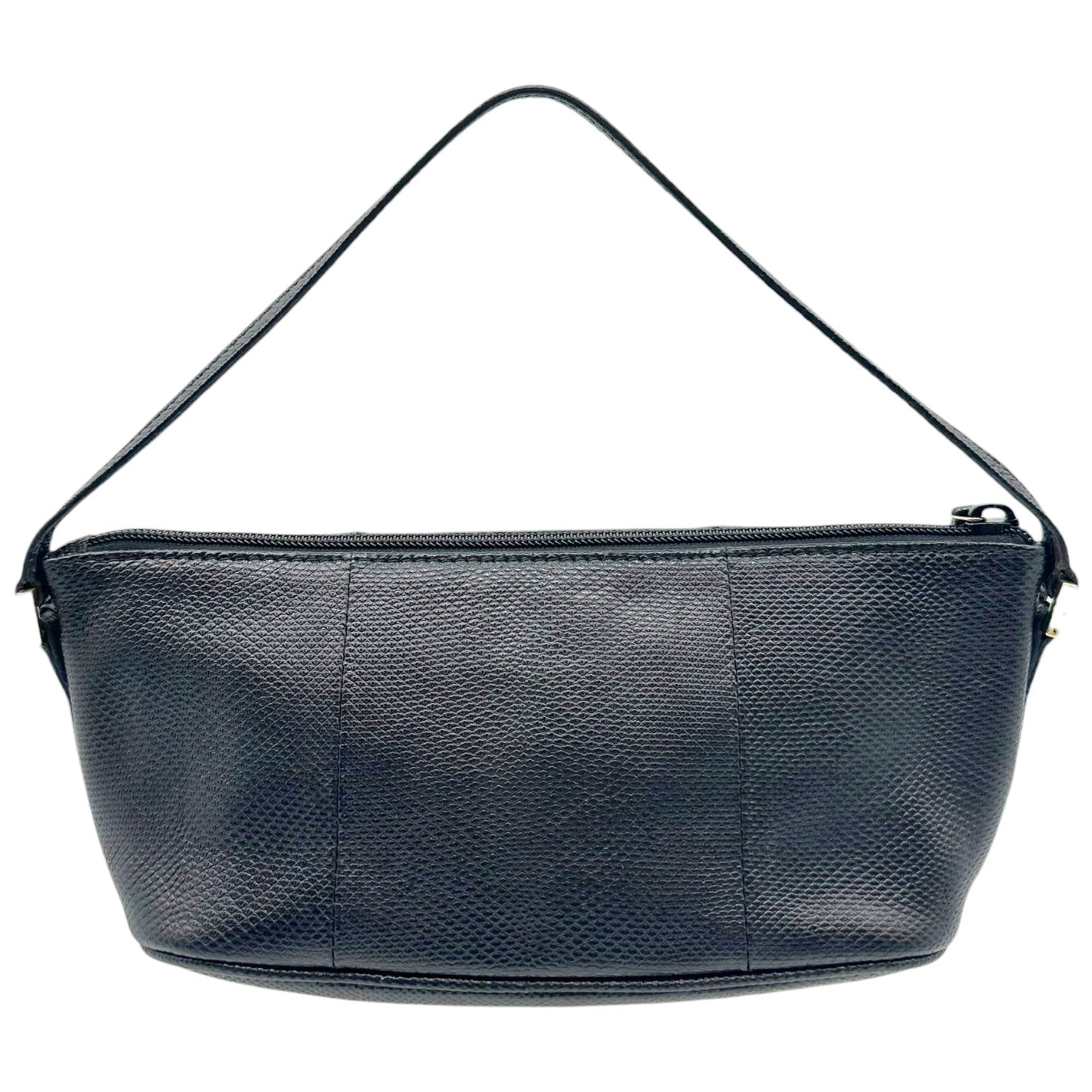 Gucci Black Gold Lizard Skin Boat Pochette Bag