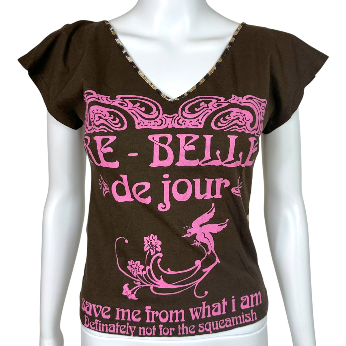 D&G Dolce & Gabbana S/S 2003 'Re-Belle Du Jour' Pink & Leopard T-Shirt