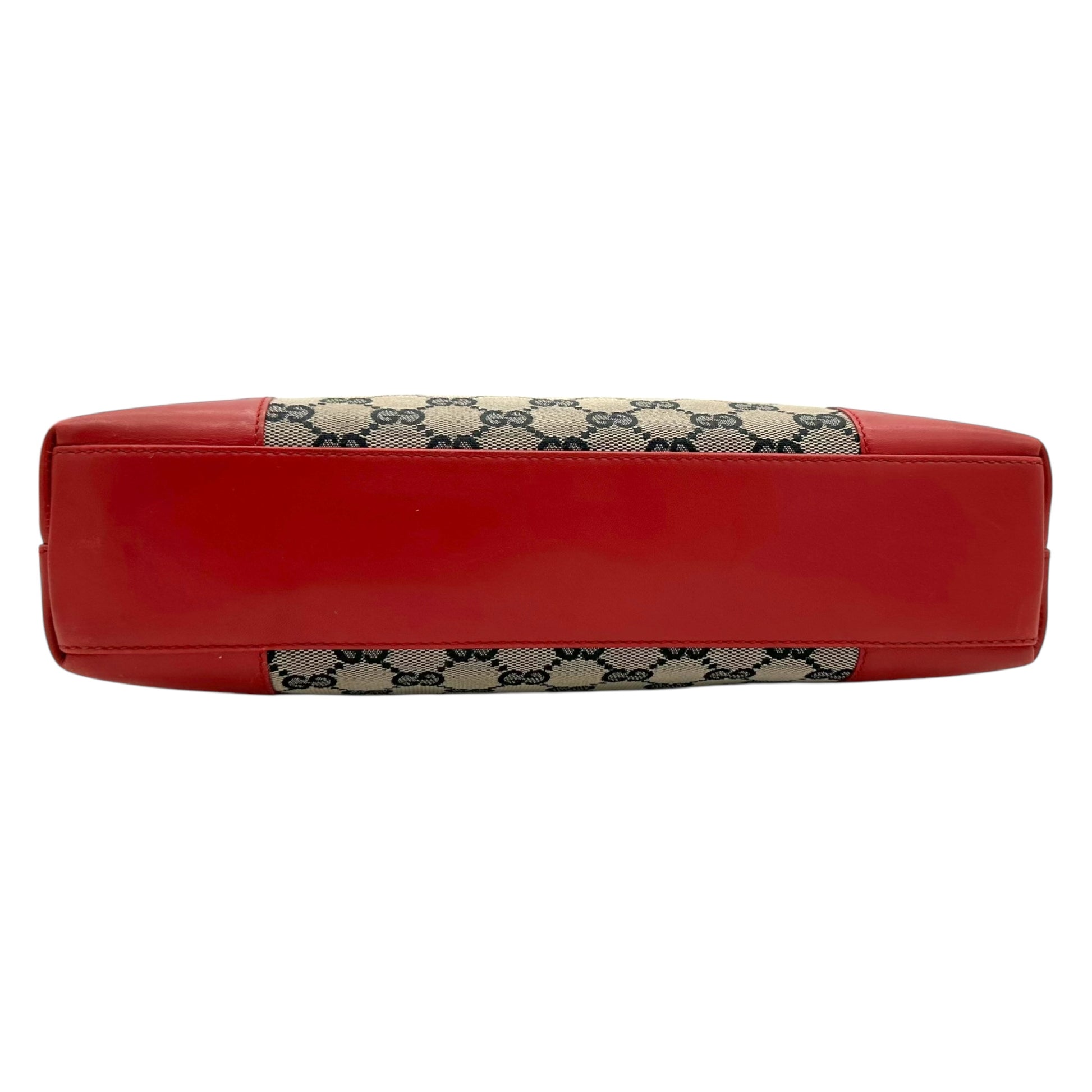 Gucci Gray Monogram Red Trim Tote Bag - Outfit Repeater