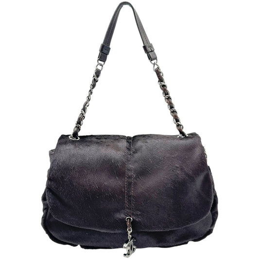 Chanel Chocolate Brown Ponyhair Shoulder Bag