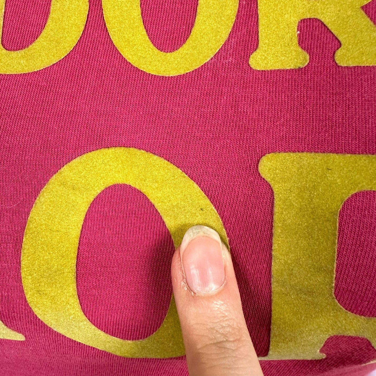 Christian Dior F/W 2002 Hot Pink & Mustard Yellow J'Adore Dior Tank