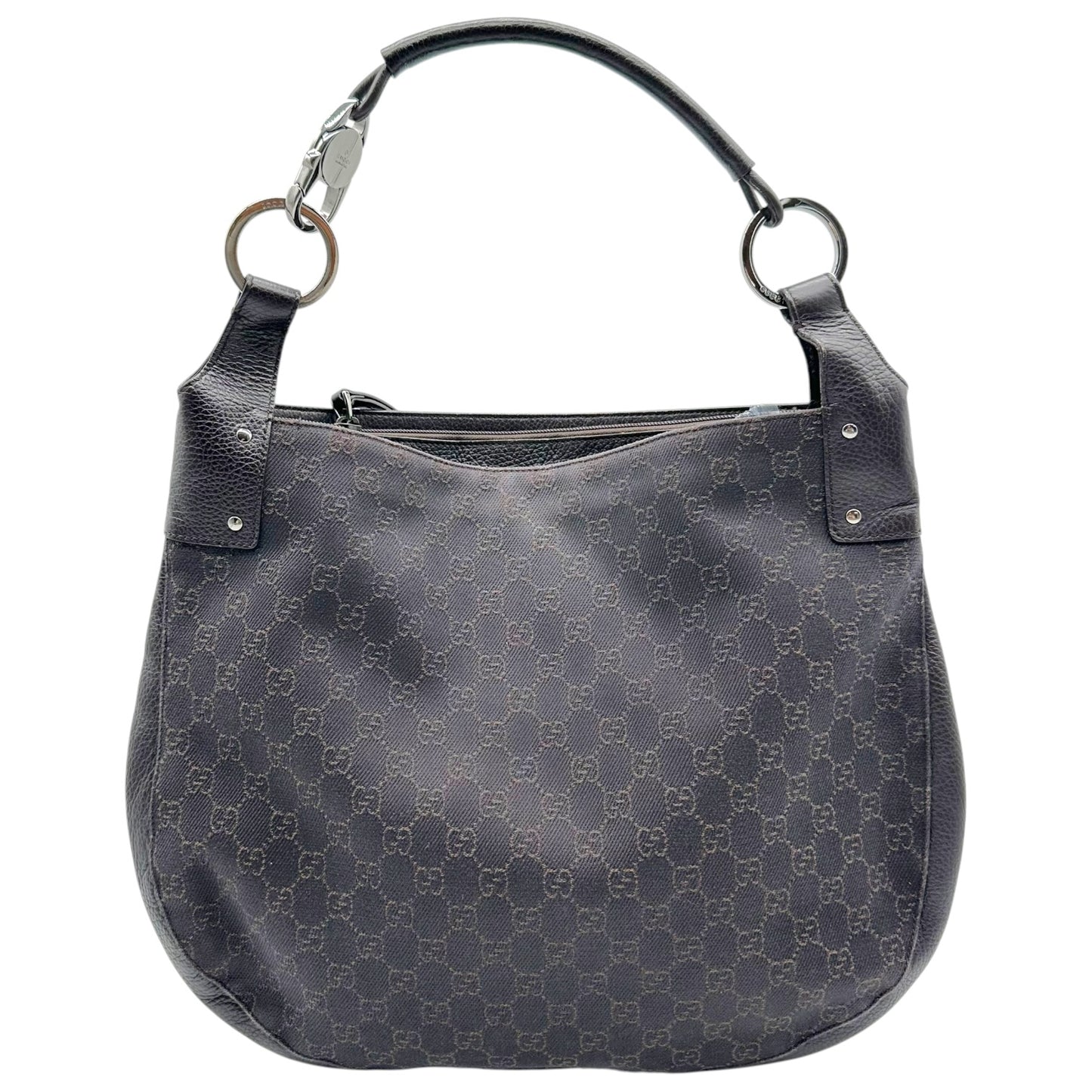 Gucci Brown Monogram Canvas Large Hobo Bag
