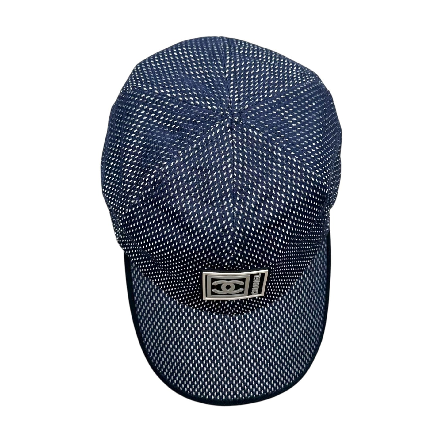 Chanel Sport Navy Blue Mesh Logo Baseball Cap
