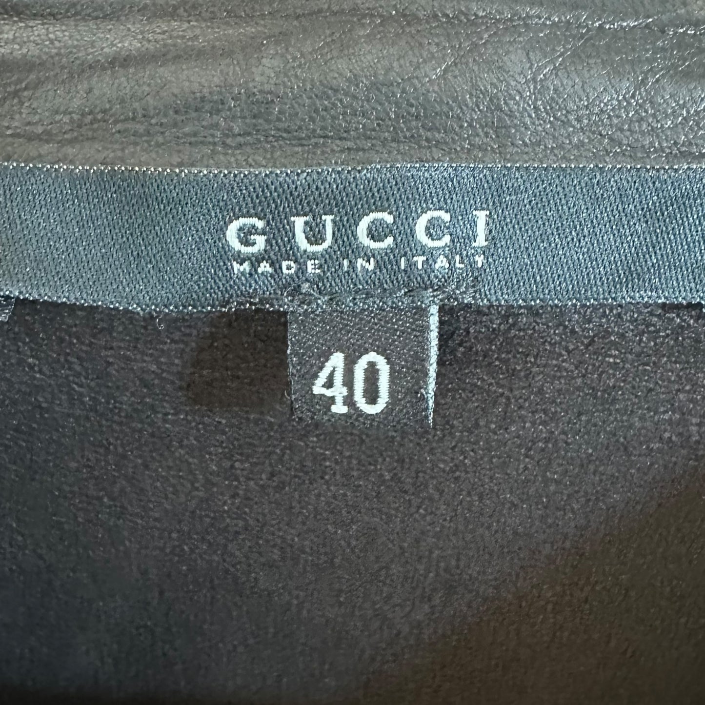 Gucci by Tom Ford Black Leather Shirt