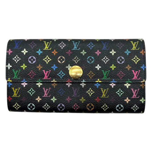 Louis Vuitton Black Multicolor Murakami Sarah Long Wallet