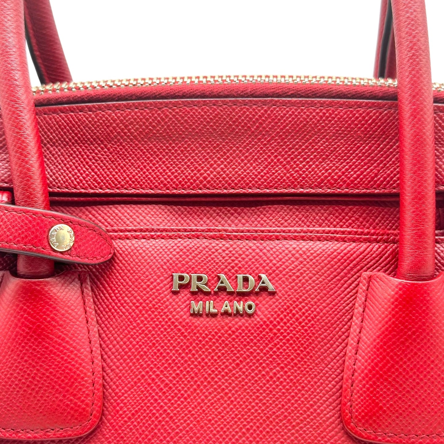 Prada Red Saffiano Leather 2-Way Shoulder Bag