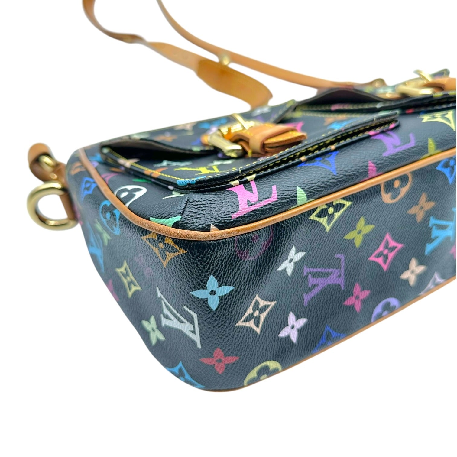 Louis Vuitton Crossbody Bag Black Multicolor Murakami