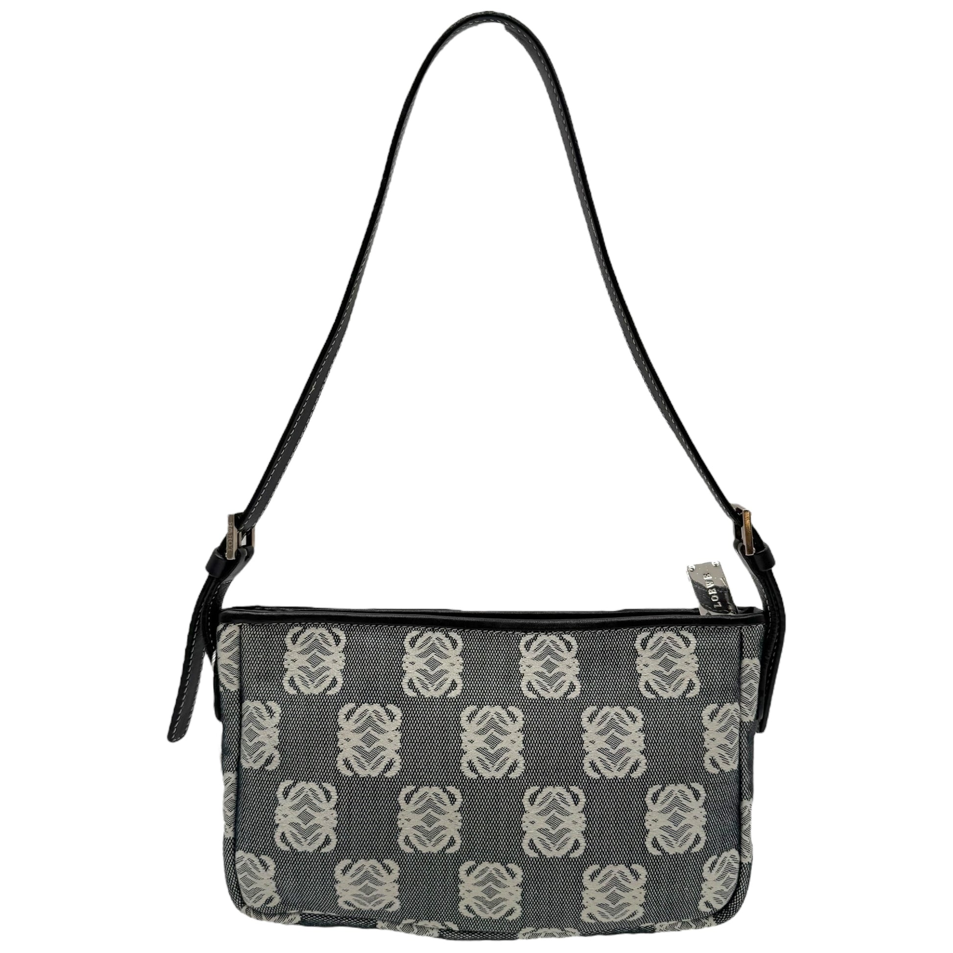 Loewe Navy Blue Anagram Monogram Pochette Bag - Outfit Repeater