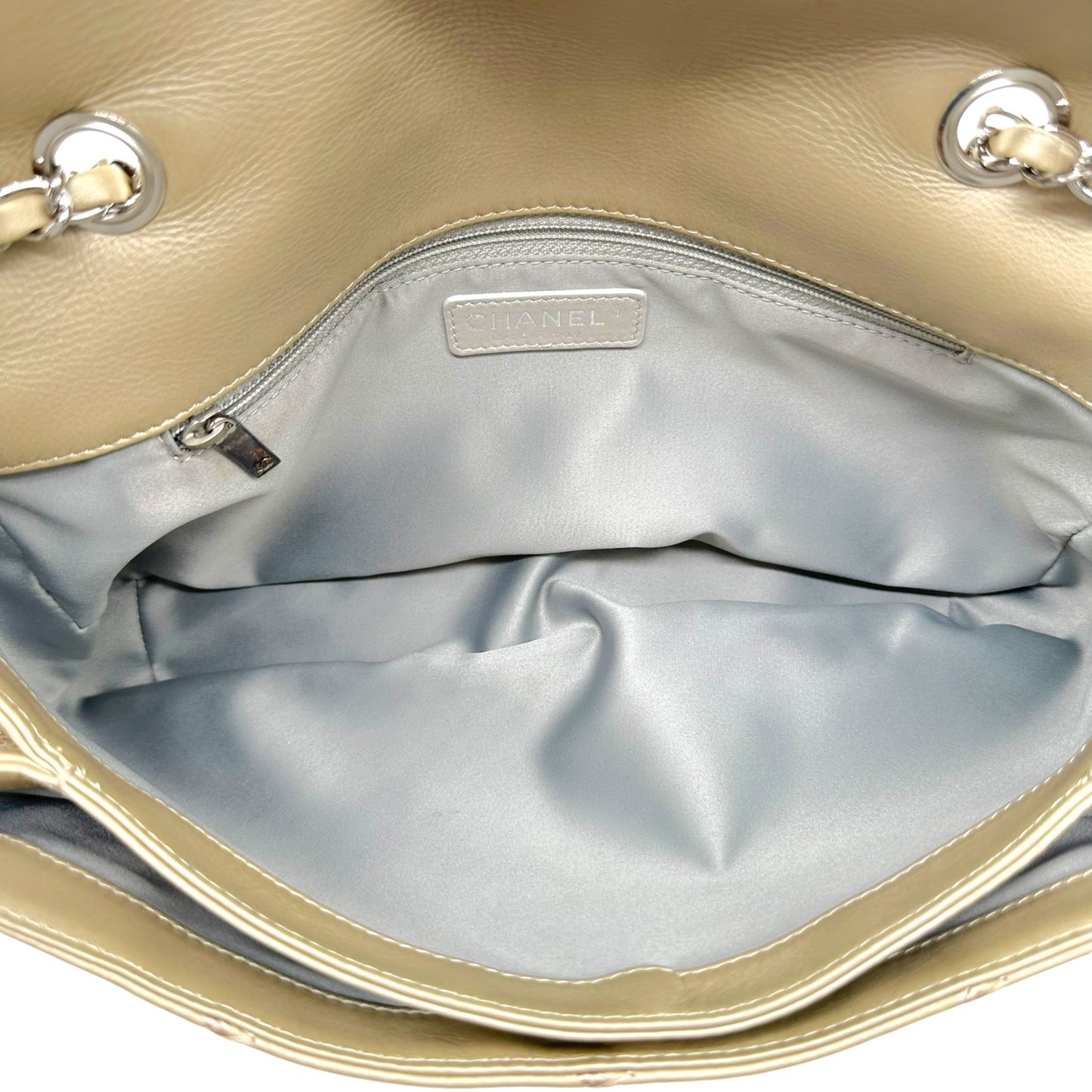 Chanel Gold & Silver Matelasse East-West Flap Bag 2011