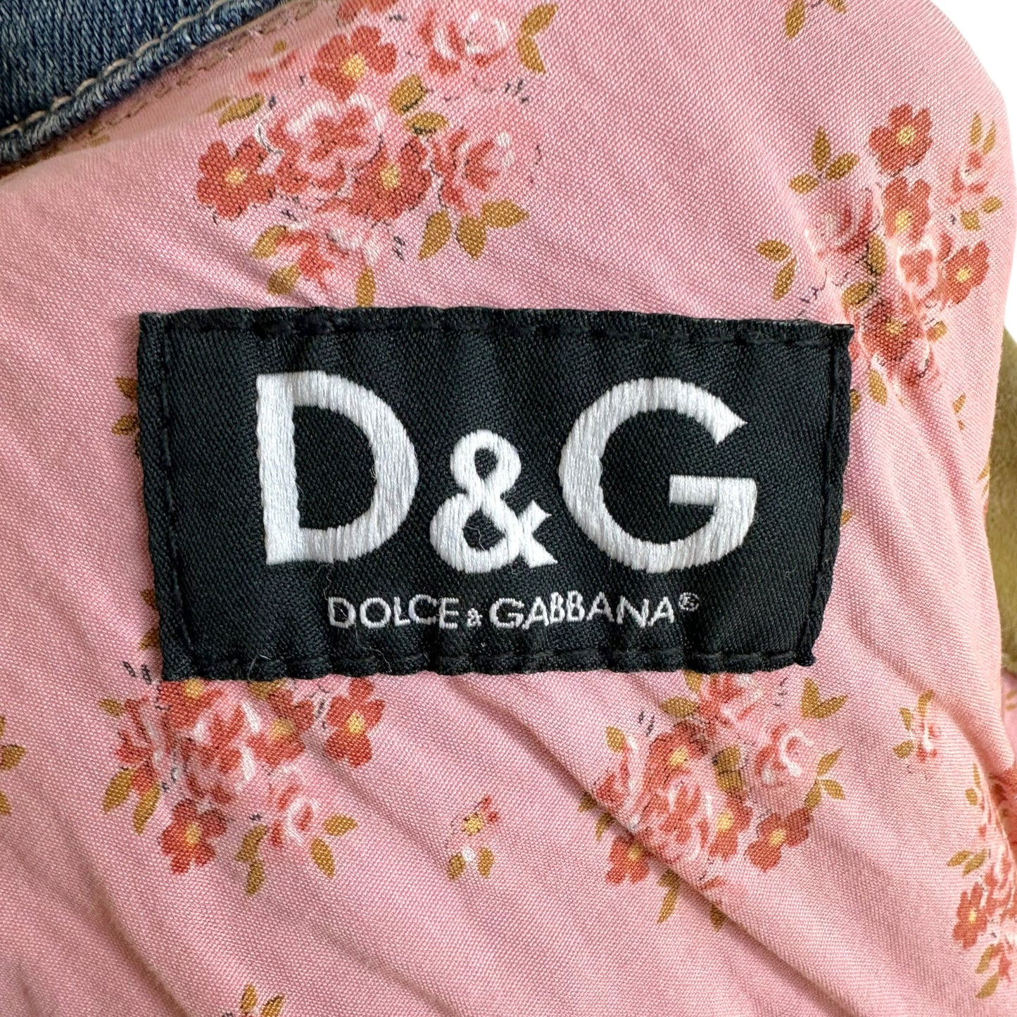 D&G Dolce & Gabbana Denim & Suede Lace-Up Jacket