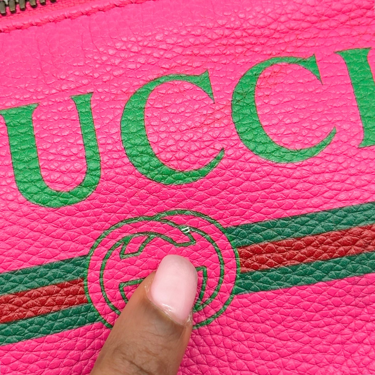 Gucci Hot Pink Leather Fanny Pack Bag