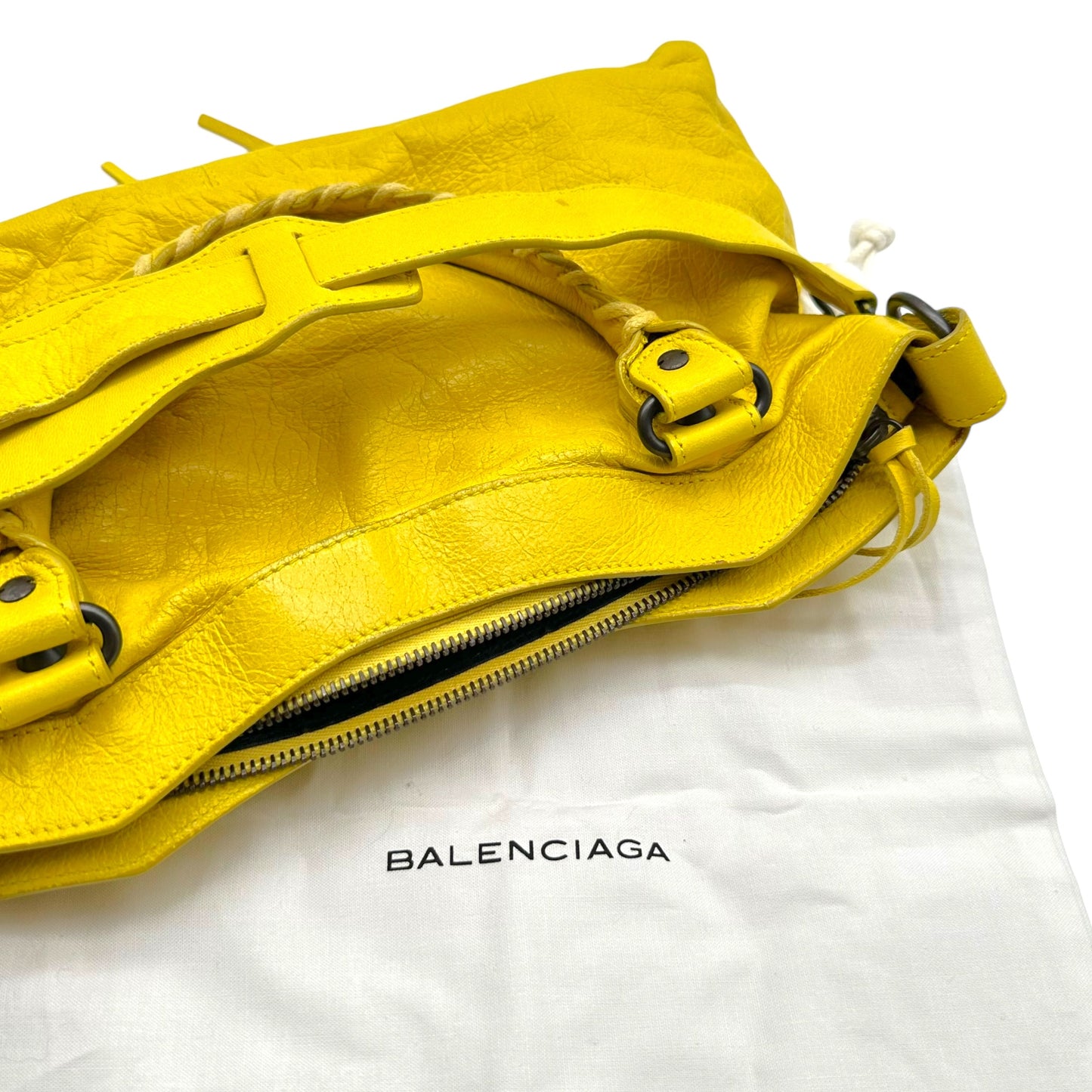 Balenciaga Yellow Leather First City Bag