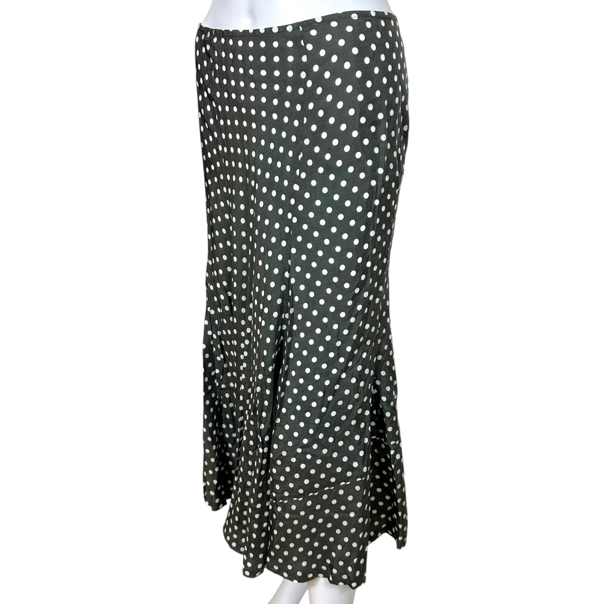 Junya Watanabe Gray White Polka Dot Midi Skirt