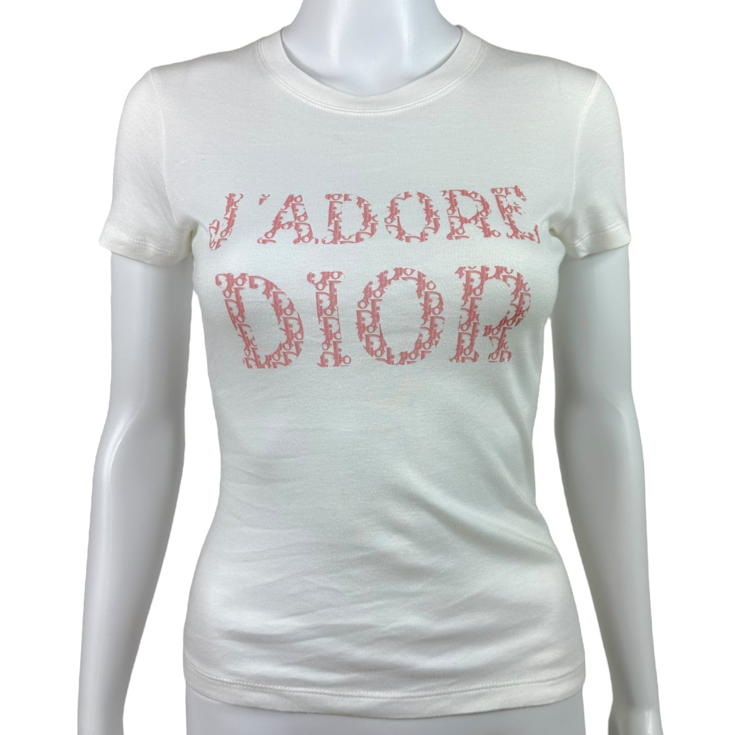 Dior S/S 2004 J'adore Dior Pink Monogram T-Shirt - Outfit Repeater