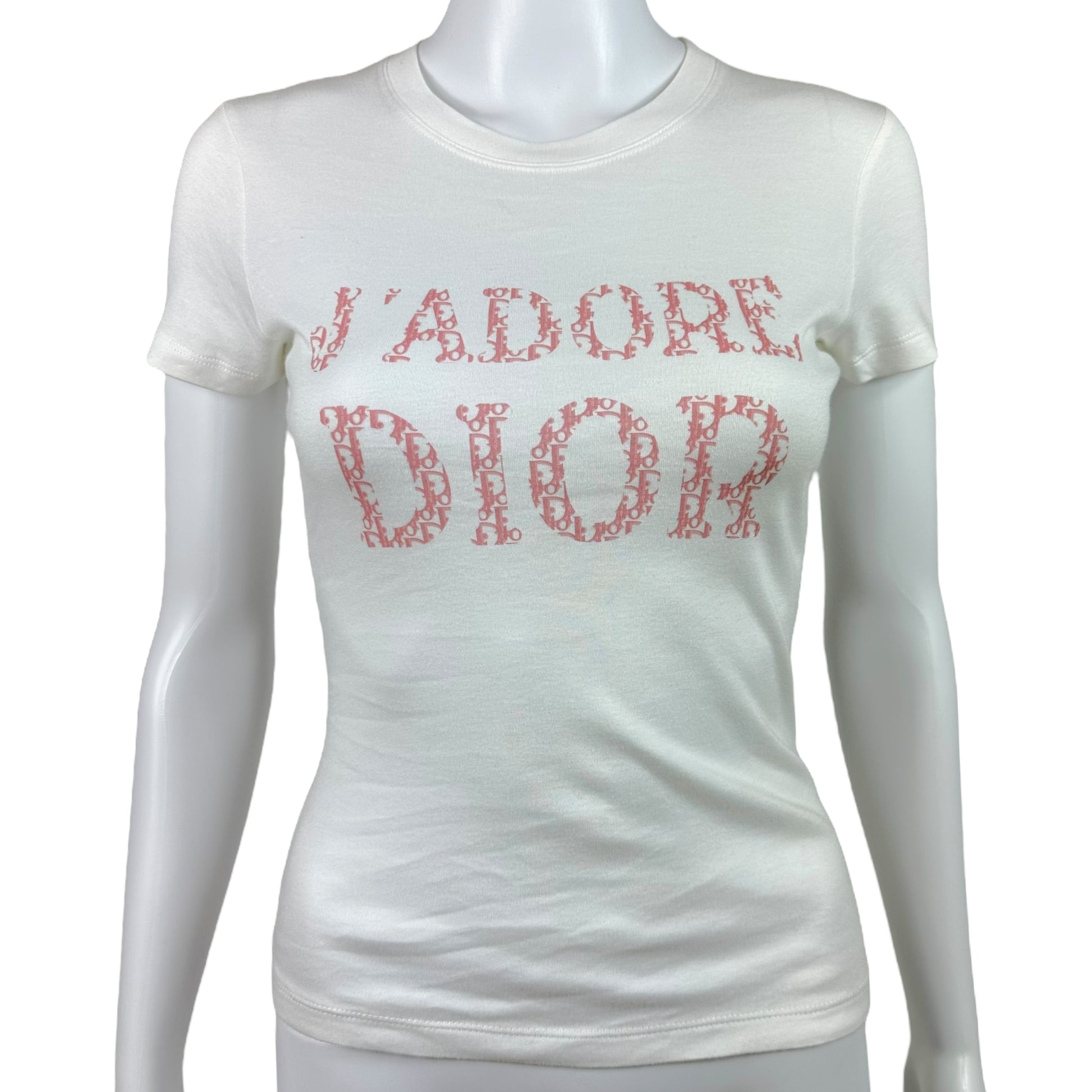 Dior S/S 2004 J'adore Dior Pink Monogram T-Shirt - Outfit Repeater