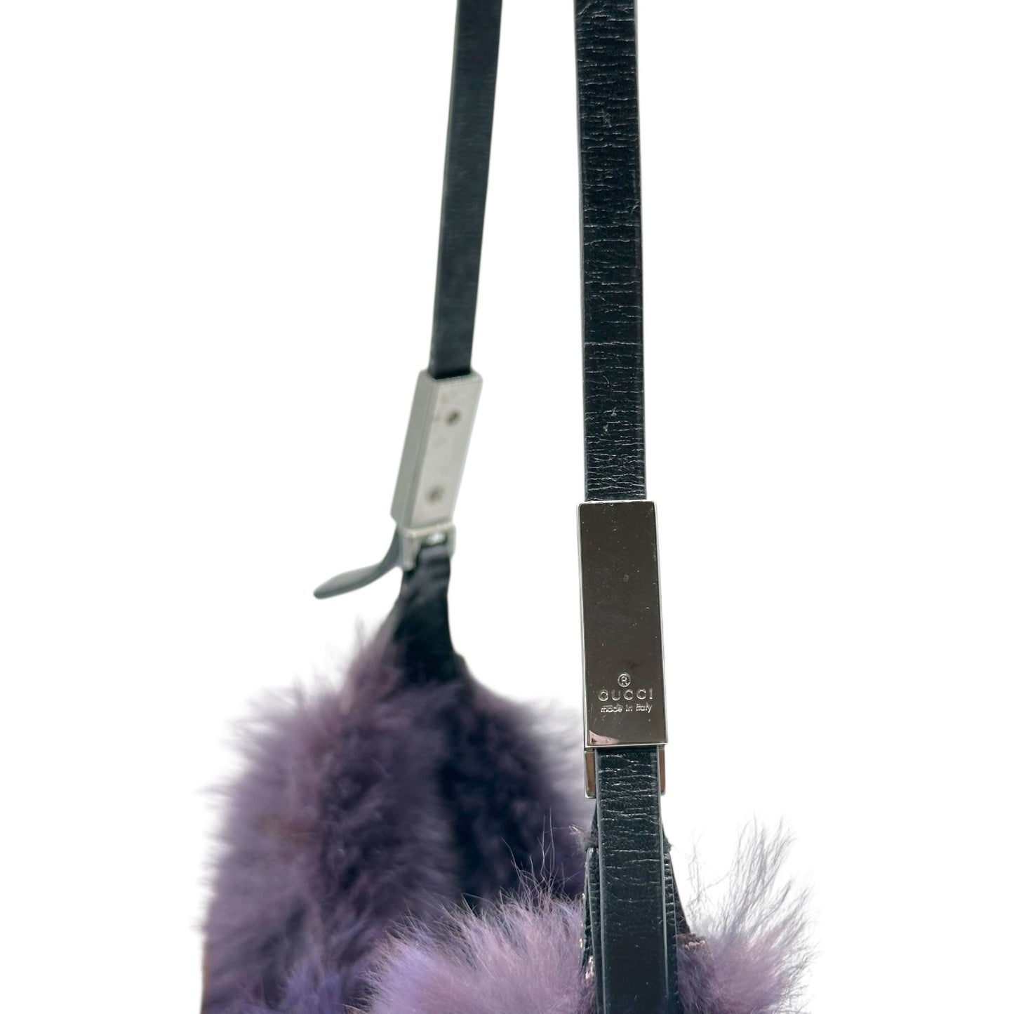 Gucci by Tom Ford Purple Rabbit Fur Mini Bag
