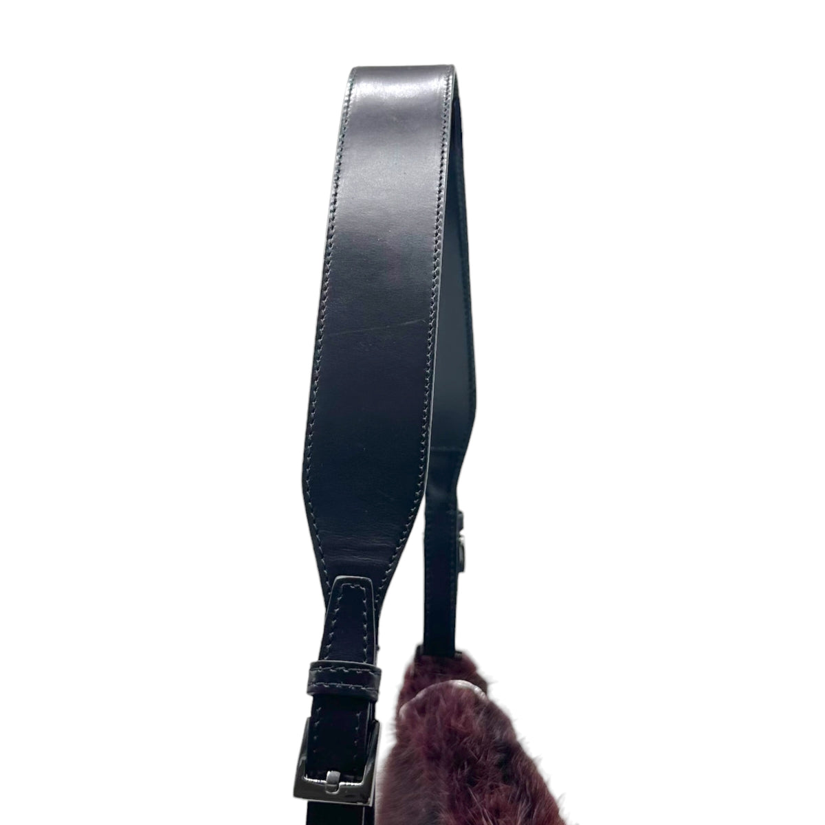 Gucci Hobo Bag Burgundy Mink Fur Shoulder