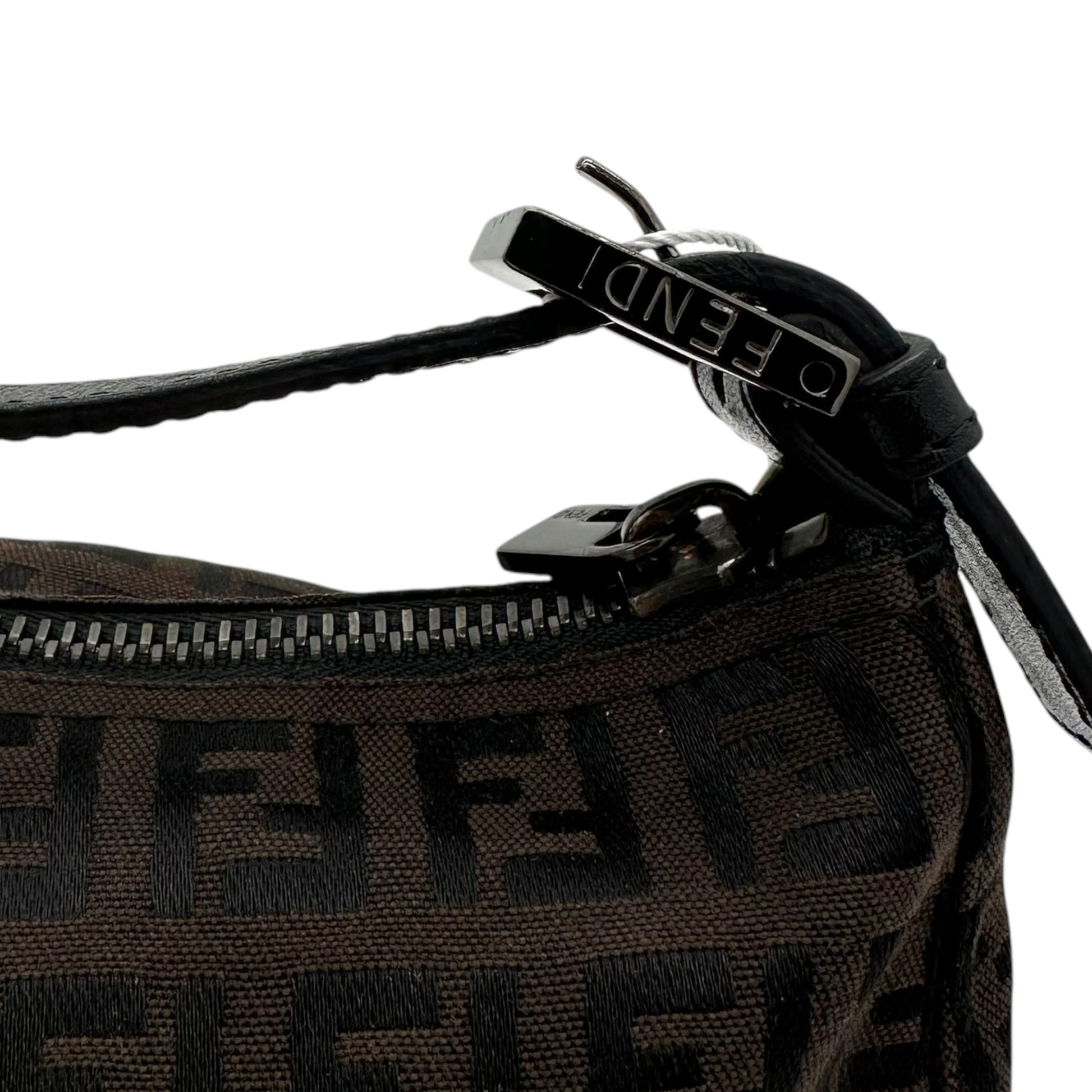 Fendi Pochette Bag Brown Black Zucchino Monogram