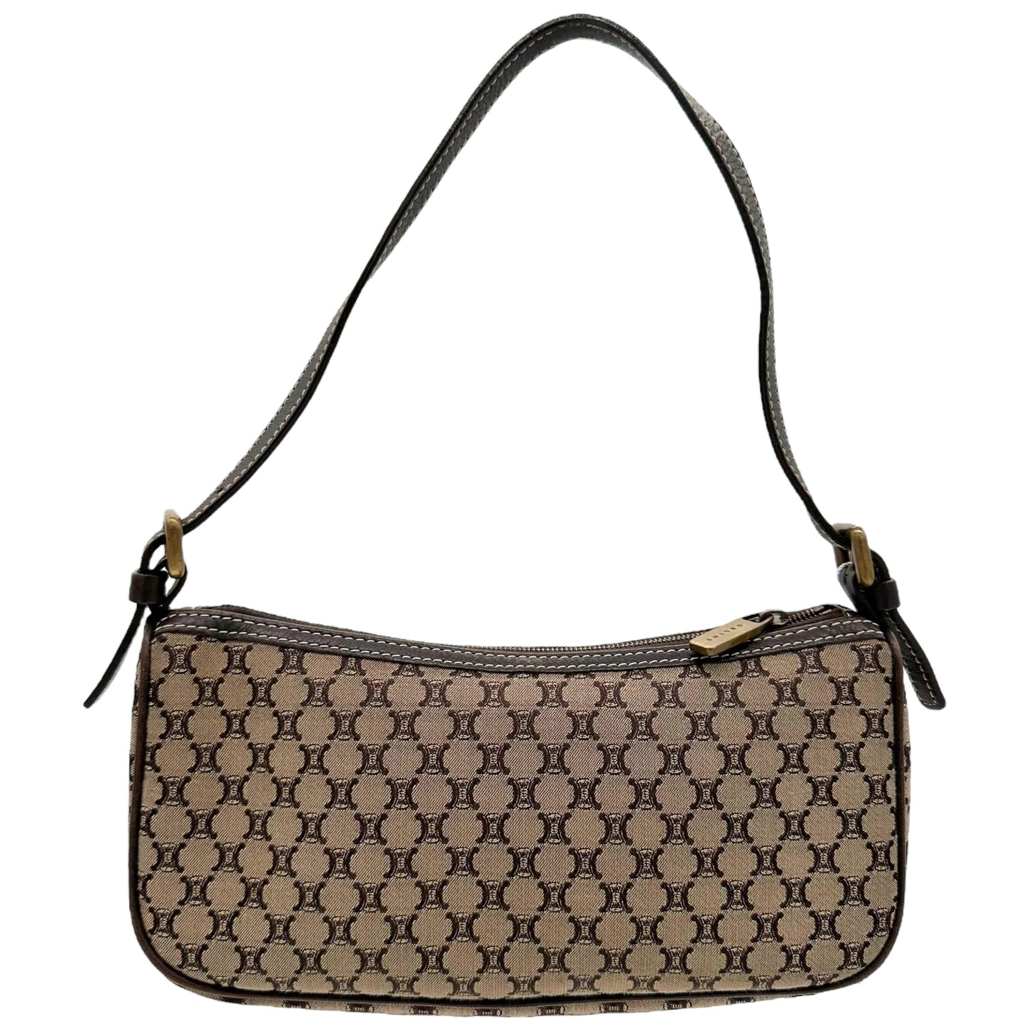 Celine Tan Triomphe Monogram Pochette Bag - Outfit Repeater